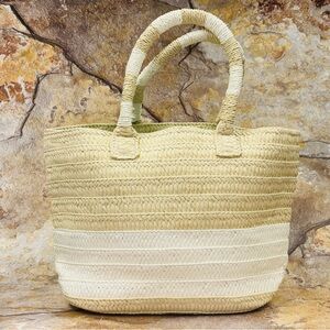 Altru Made For Good Two-Tone Straw Woven Tote Bag